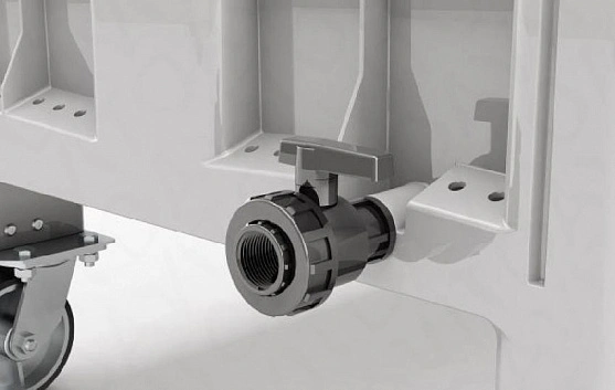 Контейнер iBox 1200х800х800 сплошной на ножках с краном 1"