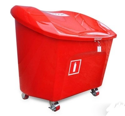 Ящик для песка Boxsand на колесах, объем 0,5 м3 двухсекционный с лопатой