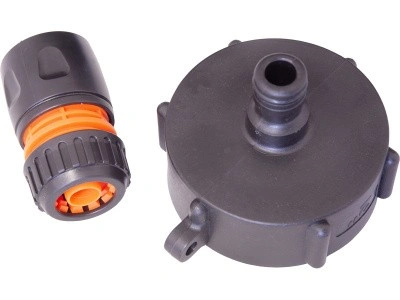 Переходник п/э для еврокуба под садовый шланг 2" x 1/2" быстросъёмный, код: 38000