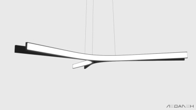 Светильник дуга ARCO TRIO 6000K 90W, корпус черный