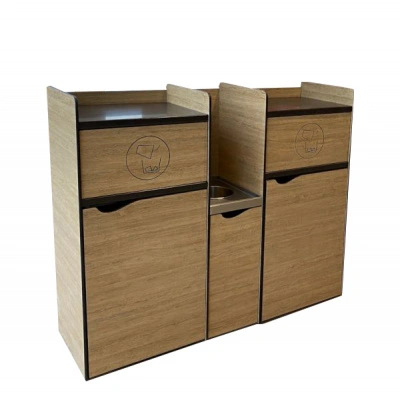 Урна NEXT-3, 1500х500х1250 мм, с тележкой 100 л