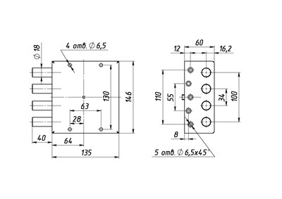 Сенат ЗН 4-ГС 2-3кл б/о [Ит] 011 Замок гаражный тяж (6)
