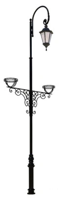 Фонарный столб А-10 со светильником и кашпо 4,0 м