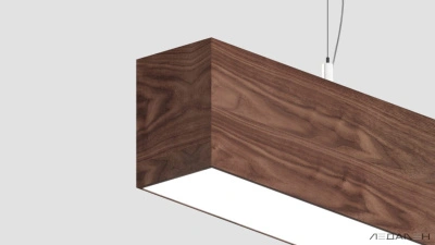 Линейный светильник WOOD LINEAR PN8060 6000K 60W 2000mm Американский орех, корпус 