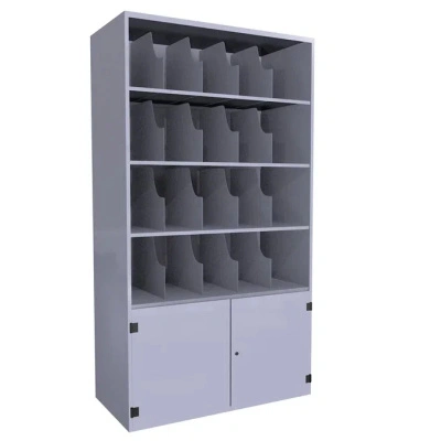 Шкаф для 48 противогазов ХПГ-48-600 без двери 1800x600x400 мм Светло-серый