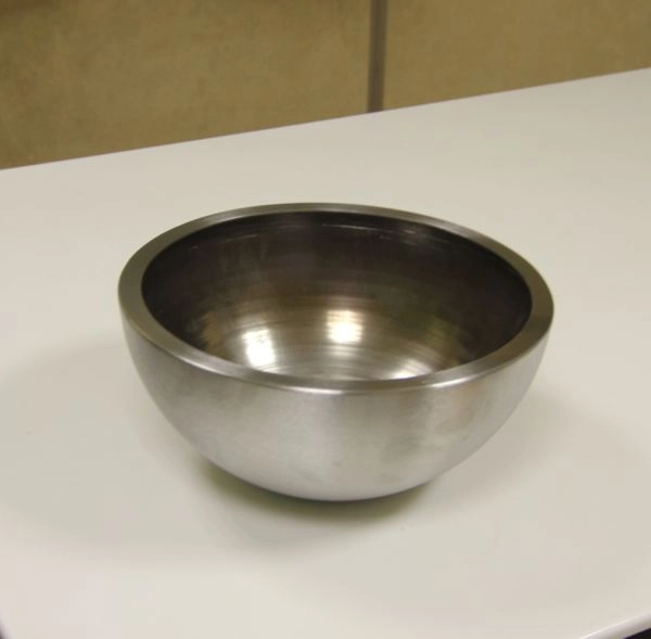 Вазон полусфера для живых растений, диаметр 300 мм (шлифованная сталь)