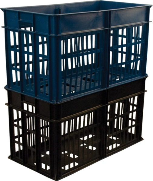 Ящик перфорированный 660×340×360, арт.: 301, объём 70, чёрный, код: 00410