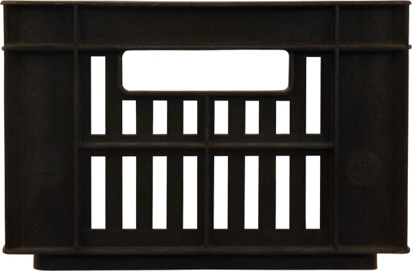 Ящик перфорированный 400×300×200, арт.: 302, объём 24, чёрный, код: 00415