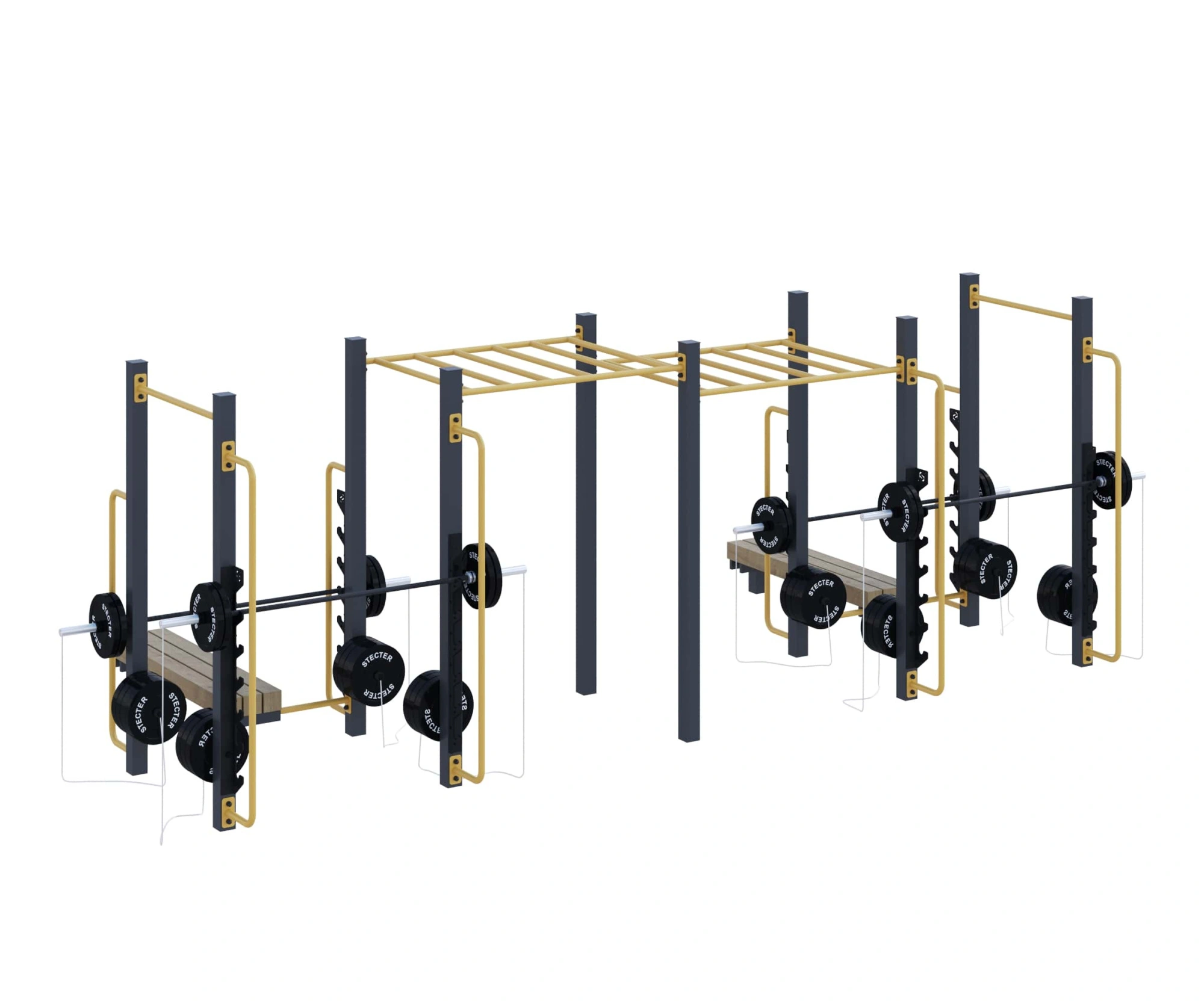 Уличный комплекс для воркаута «Фитнес-1» (25,4 м2)