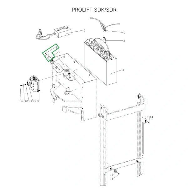 Аварийный выключатель для штабелеров SDR/SDK и SPN, для тележек SK20