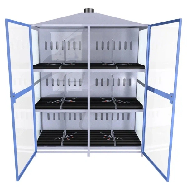 Шкаф для аккумуляторов ШМА-06-03 исп2 1340x810x1850 мм Синий