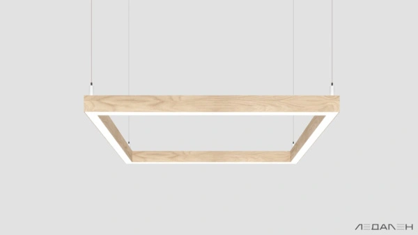 WOOD KVADRATO 6000K 58W Ясень белый, корпус 