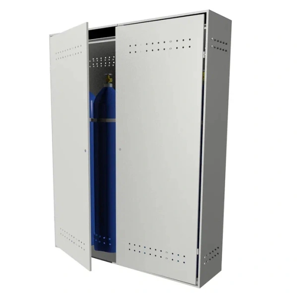 Шкаф для пяти баллонов на 10 литров 1400x900x320 мм Светло-серый
