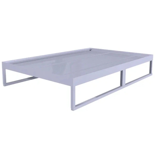 Металлический поддон для бочек ПДМ-08 1250x630x190 мм Серый