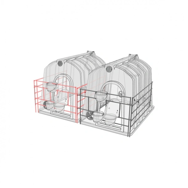 Стенка боковая вольера домика для телят оцинкованная