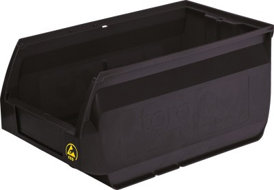 Ящик Napoli 400х230х200 PP, черный антистатичный, арт. 5004 ESD, код: 12773