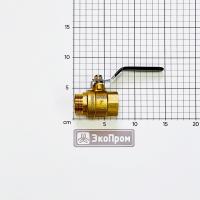 Кран шаровый G1 2-ходовой ВР-НР латунь (покрытие никель) ручка-рычаг