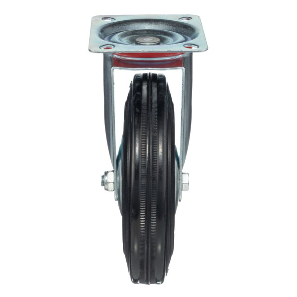Колесо поворотное Стелла-техник 4001-200 диаметр 200мм,  грузоподъемность 185кг, резина, металл
