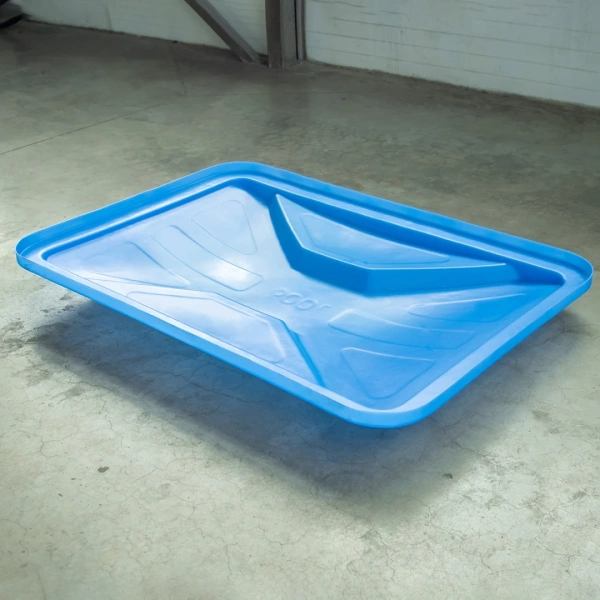 Ванна KN 600л с крышкой синяя